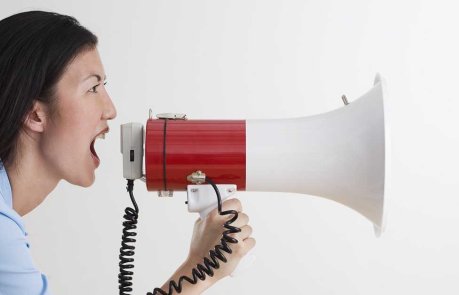 Ytringsfrihet Megafon Kvinne