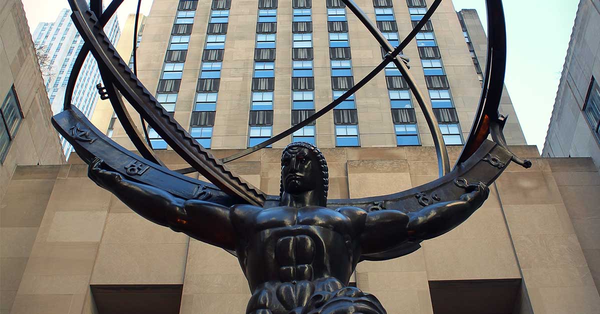 Statue Atlas Objektivismen Rand