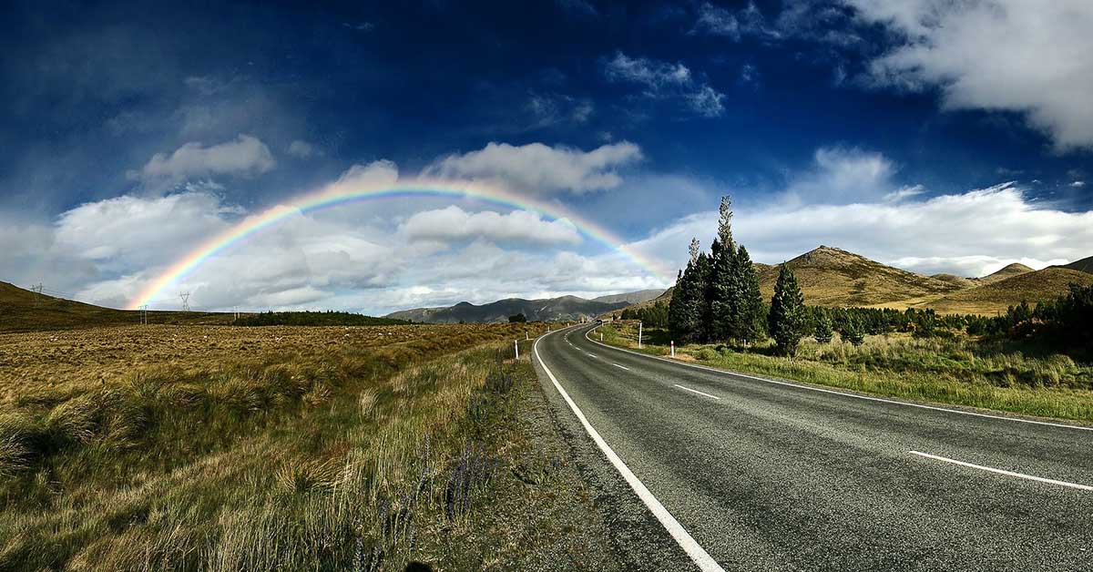 Vei Samferdsel Infrastruktur Regnbue
