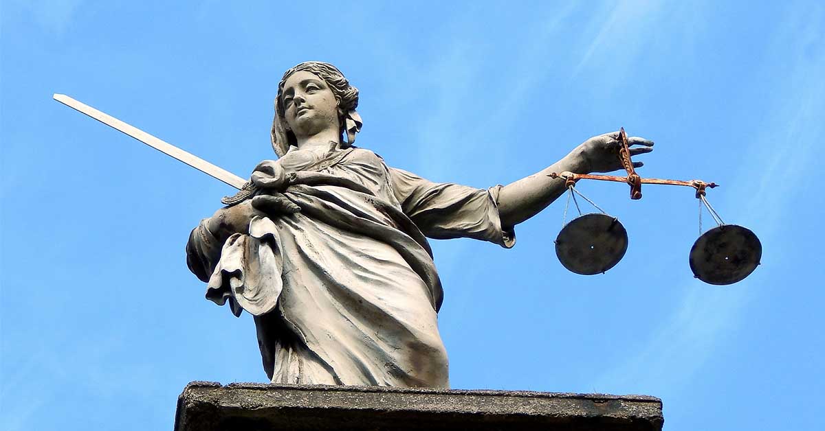 Statue Rettferdighet Rettsstat