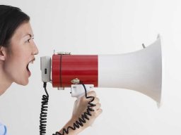 Ytringsfrihet Megafon Kvinne